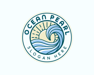 Ocean Surf Waves logo design