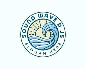 Ocean Surf Waves logo design