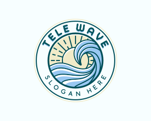 Ocean Surf Waves logo design