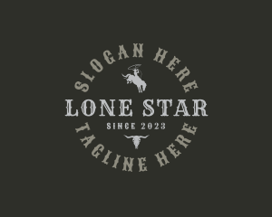 Western Rodeo Cowboy logo design