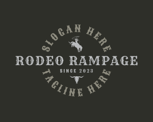 Western Rodeo Cowboy logo design