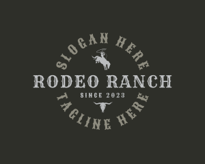 Western Rodeo Cowboy logo design