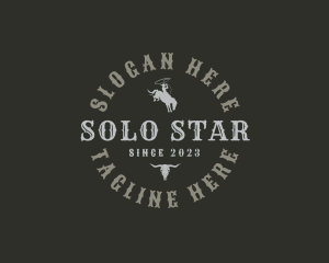 Western Rodeo Cowboy logo design