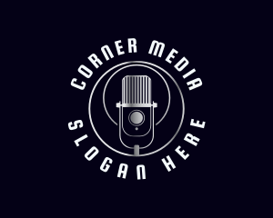 Audio Media Podcast logo design