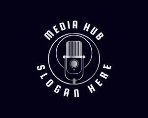 Audio Media Podcast logo design