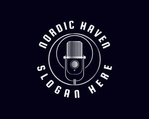 Audio Media Podcast logo design