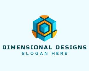 3d Cube Technology logo design