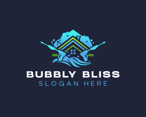 Bubble Pressure Washing  logo design