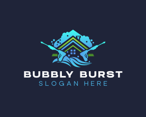 Bubble Pressure Washing  logo design