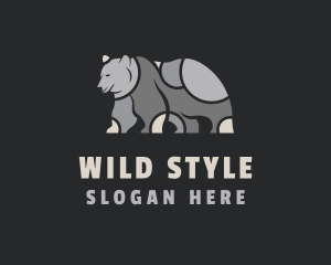 Abstract Wild Bear logo design