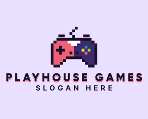 Pixel Game Controller logo design