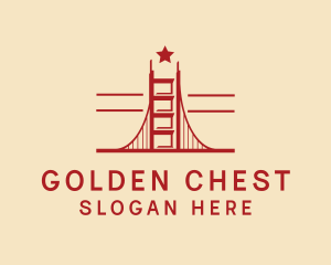 Golden Gate Bridge Landmark logo design