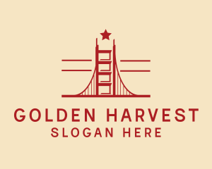 Golden Gate Bridge Landmark logo design