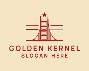 Golden Gate Bridge Landmark logo design