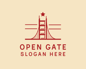 Golden Gate Bridge Landmark logo design