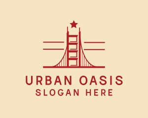 Golden Gate Bridge Landmark logo design