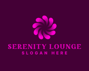 Abstract Swirl Wellness Spa logo design