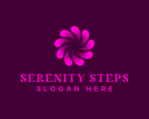 Abstract Swirl Wellness Spa logo design