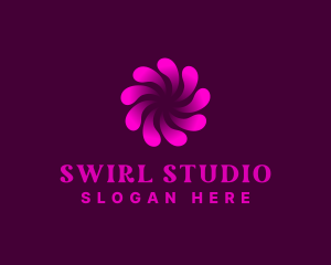 Abstract Swirl Wellness Spa logo design