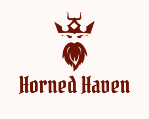 Medieval Horned Crown King logo