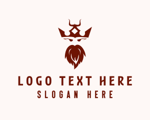 Medieval Horned Crown King logo