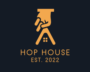 House Roof Hand logo design