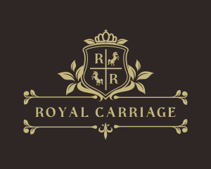 Royal Crown Horse Shield logo design