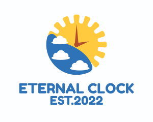 Daylight Sun Clock  logo design