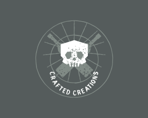 Skull Craft Brewery logo design