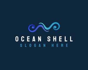 Ocean Wave Current logo design