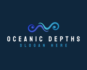 Ocean Wave Current logo design