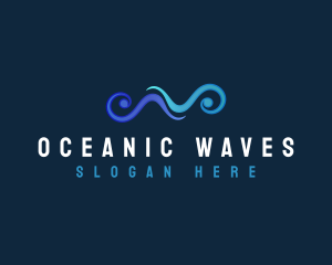 Ocean Wave Current logo design