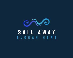 Ocean Wave Current logo design