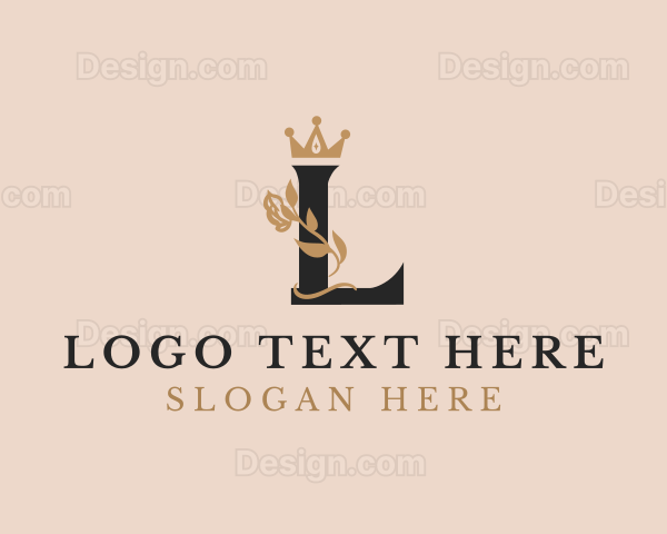 Flower Crown Letter L Logo