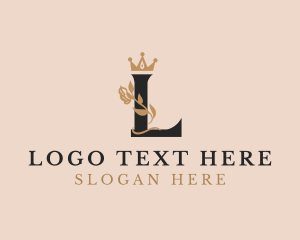 Flower Crown Letter L logo