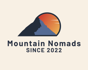 Mountain Trek Sunset logo design