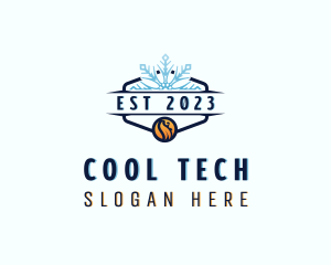 Heating Cooling Thermal logo design