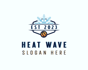 Heating Cooling Thermal logo design