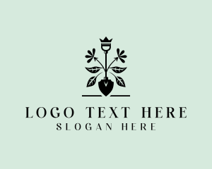 Floral Landscaping Shovel logo