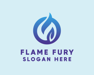 Flame Leaf Plant logo design