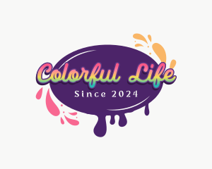 Colorful Paint Splash logo design