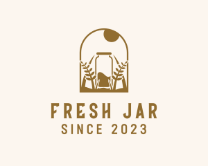 Organic Kombucha Jar logo design