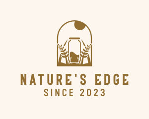 Natural Organic Jar logo design