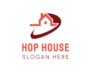 Residential House Swoosh logo design