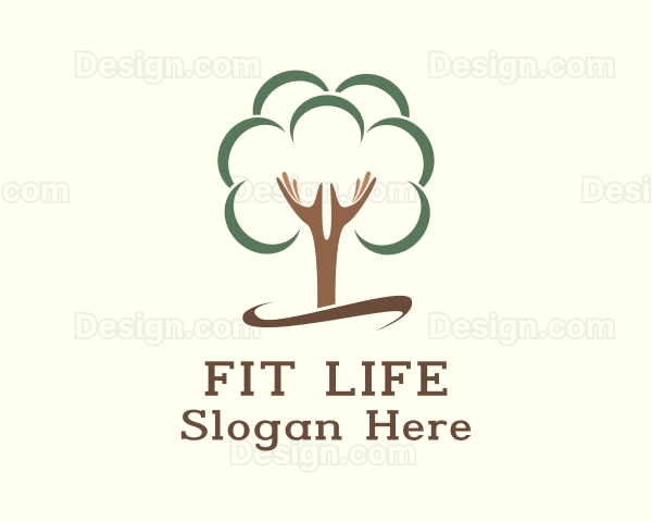 Tree Planting Hands Logo