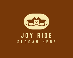 Wooden Horse Toy Pet logo design