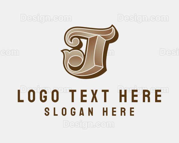 Interior Fashion Designer Letter T Logo