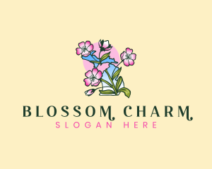 Blossom Michigan Flower logo design