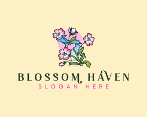 Blossom Michigan Flower logo design