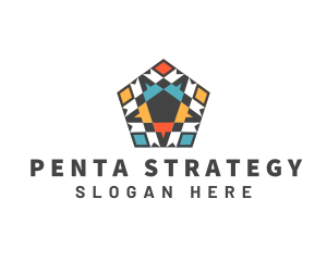 Pentagon Tile Pattern logo design